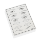 Peau plate prédessinée pour apprentissage - Divers motifs (yeux/sourcils/lèvres) - 1 pièce